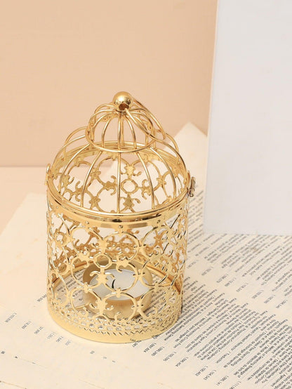 1pc Birdcage Shaped Candle Holder - Lasercutwraps Shop