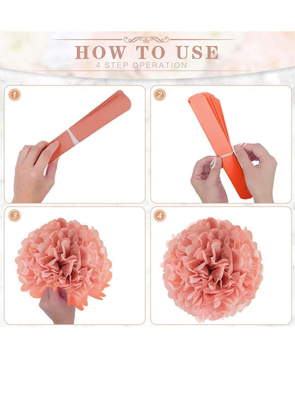 16pcs Decorative Paper Pull Flower - Lasercutwraps Shop