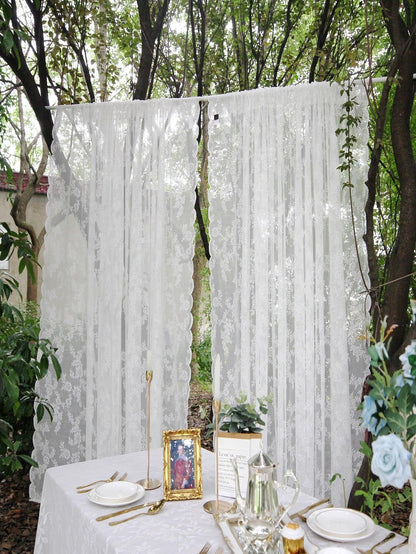 Flower Lace Single Panel Curtain - Lasercutwraps Shop