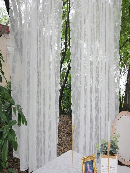 Flower Lace Single Panel Curtain - Lasercutwraps Shop