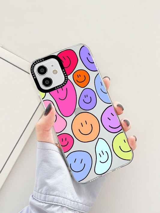 Cartoon Face Clear Phone Case - Lasercutwraps Shop