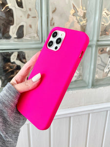 Hot Pink Silicone Phone Case - Lasercutwraps Shop