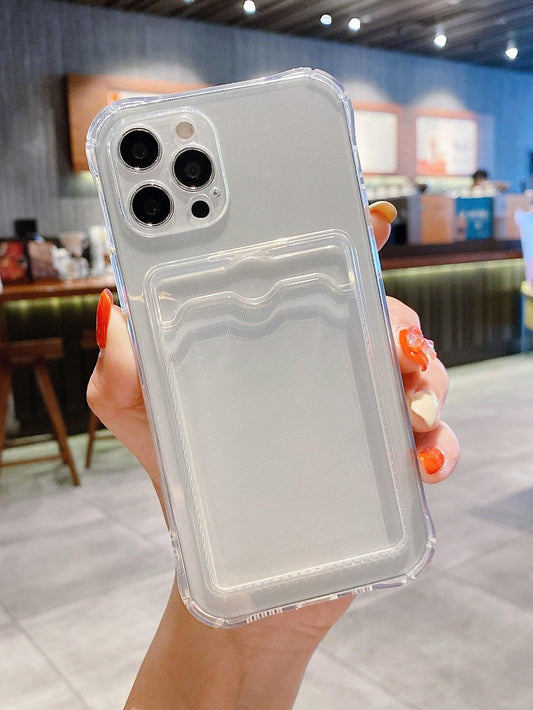 Clear Phone Case With Card Slot - Lasercutwraps Shop