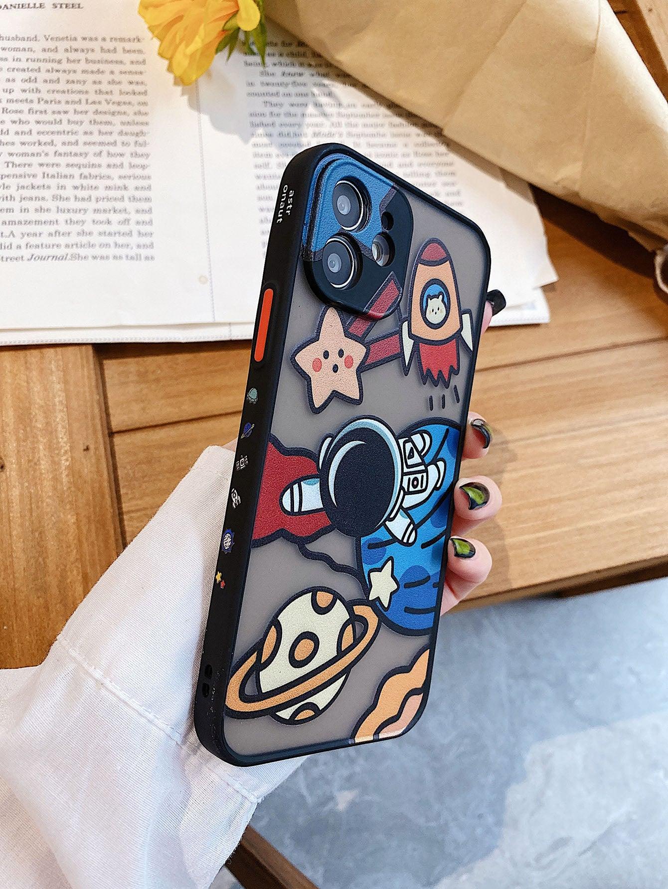 Cartoon Astronaut Phone Case - Lasercutwraps Shop