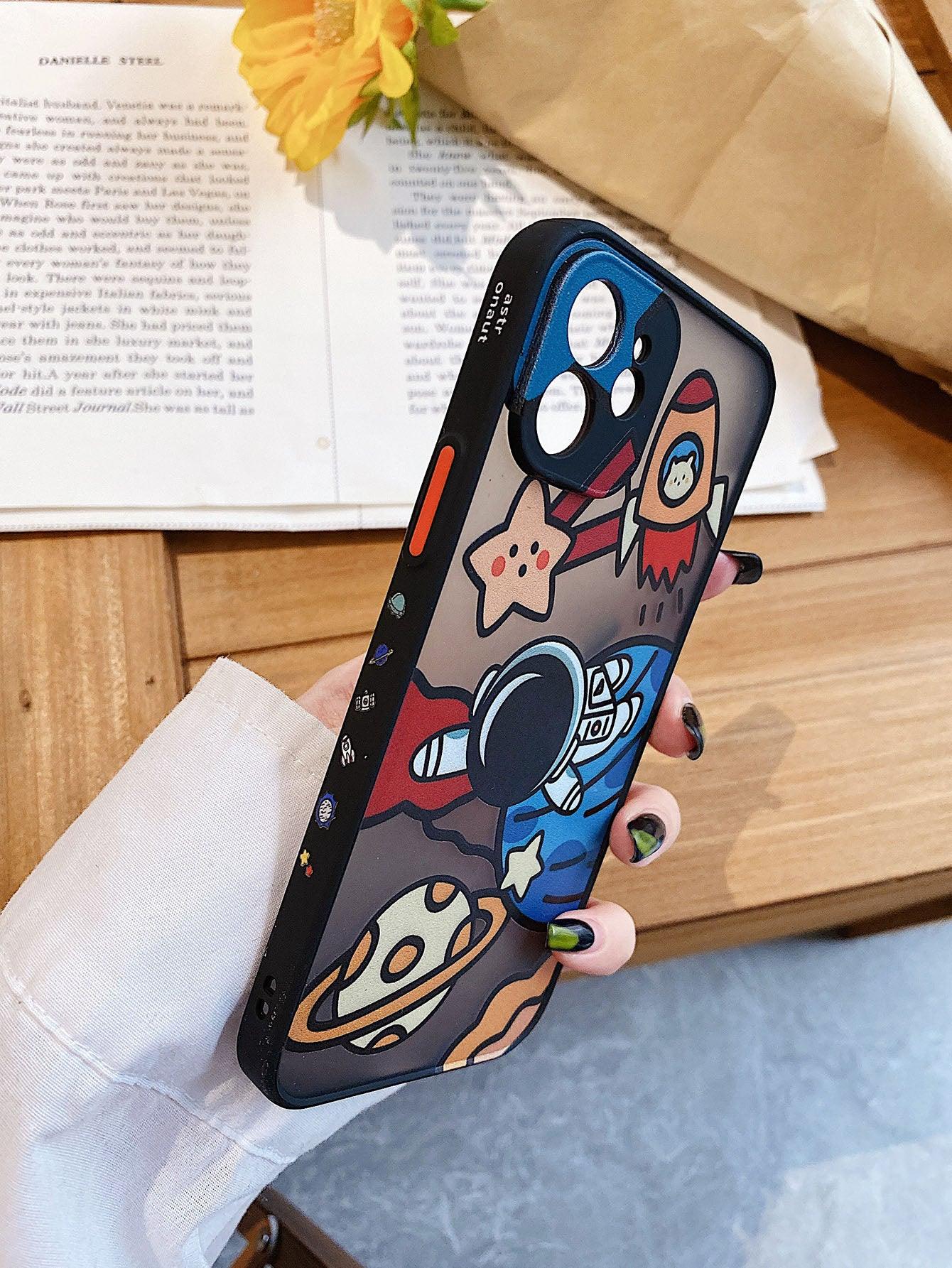 Cartoon Astronaut Phone Case - Lasercutwraps Shop