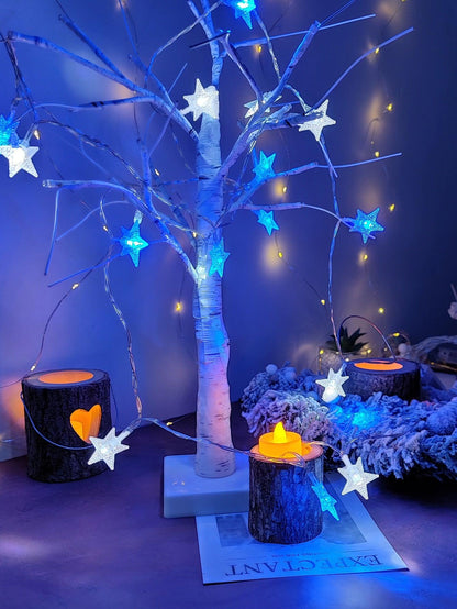 20pcs Star Shaped String Light - Lasercutwraps Shop