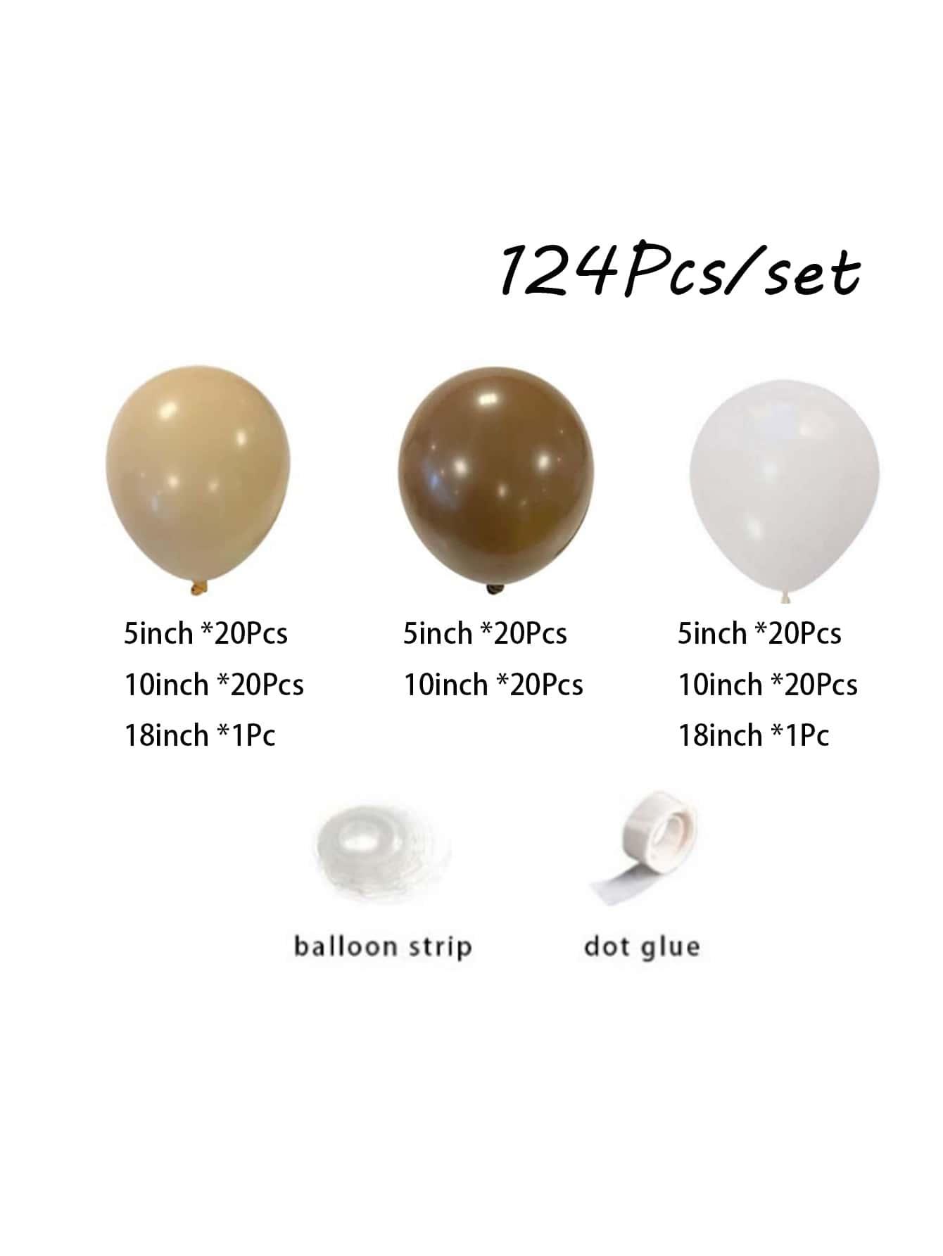 124pcs Mixed Color Balloon Set - Lasercutwraps Shop