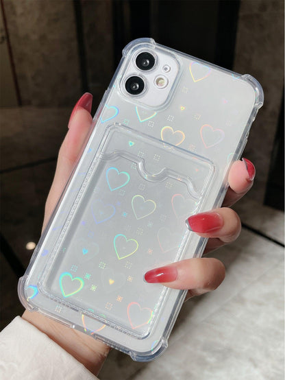 Clear Card Slot Phone Case With Laser Paper - Lasercutwraps Shop