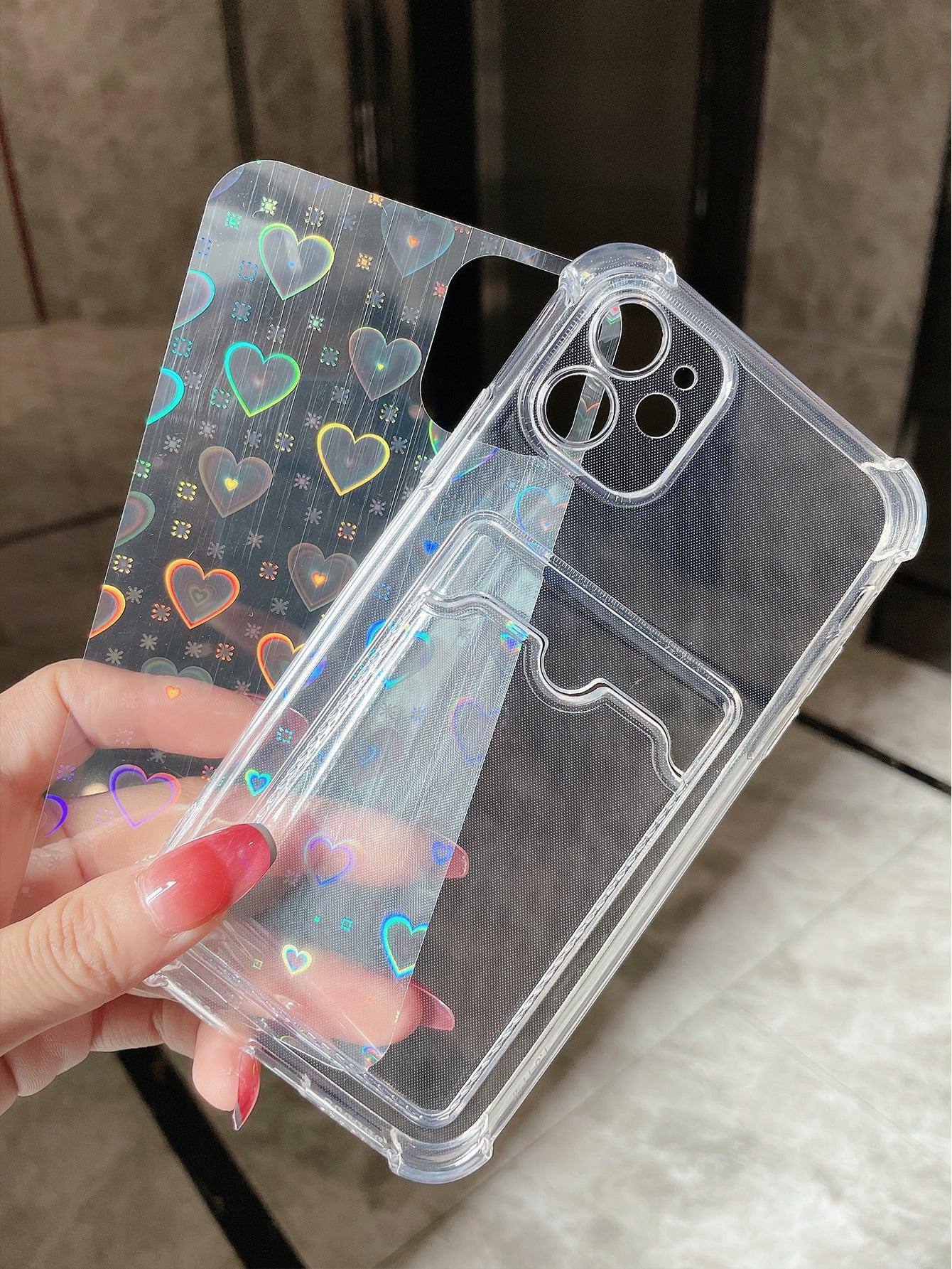 Clear Card Slot Phone Case With Laser Paper - Lasercutwraps Shop