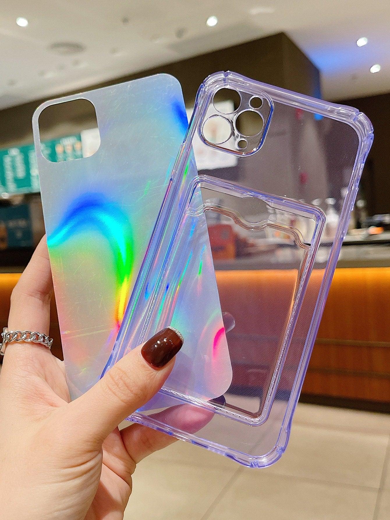 Clear Card Slot Phone Case With Laser Paper - Lasercutwraps Shop