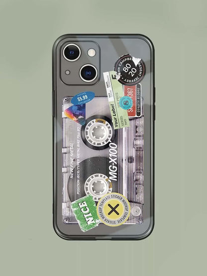 Cassette Tape Pattern Case Compatible With iPhone - Lasercutwraps Shop