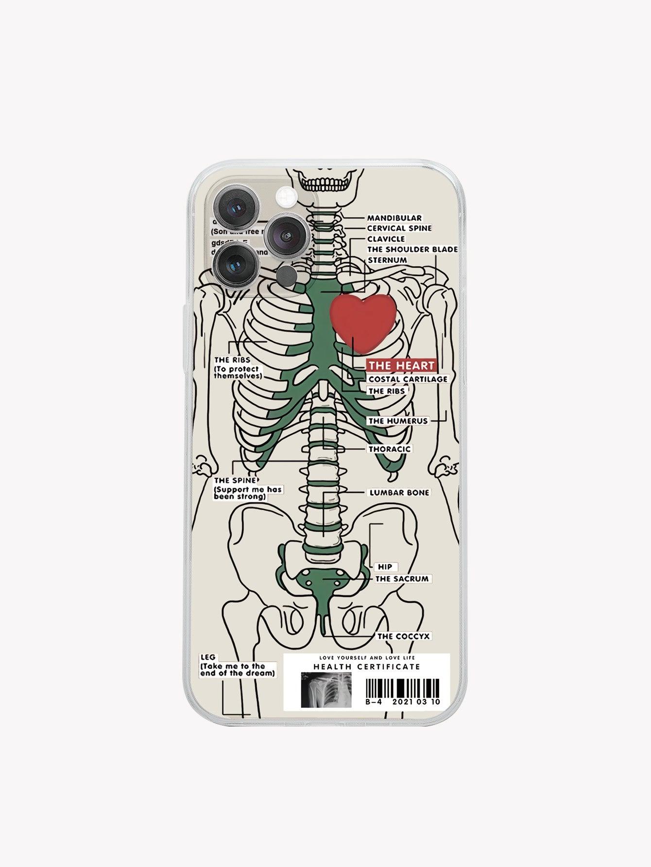Skeleton Pattern Phone Case - Lasercutwraps Shop