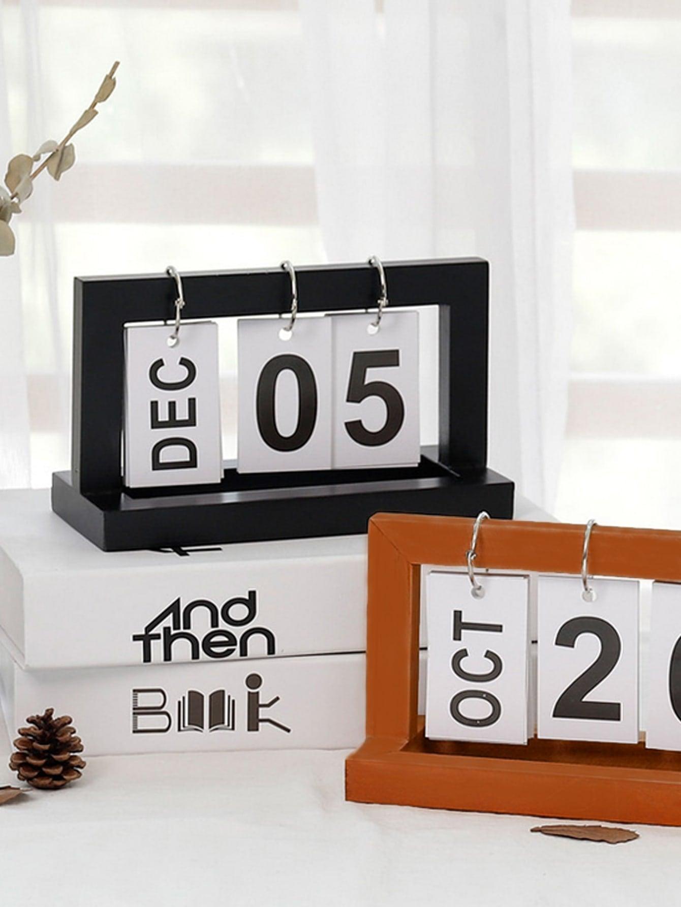 1pc Creative Wooden Calendar Decorative Object - Lasercutwraps Shop