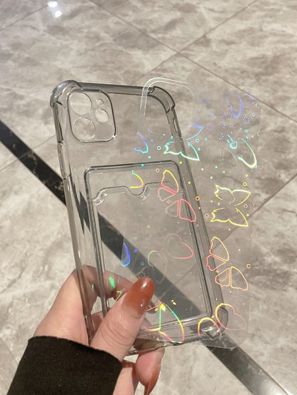 Clear Card Slot Phone Case With Laser Paper - Lasercutwraps Shop