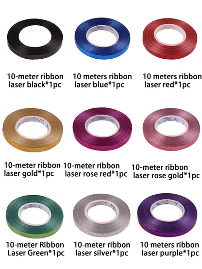 9pcs Mixed Color Laser Ribbon - Lasercutwraps Shop
