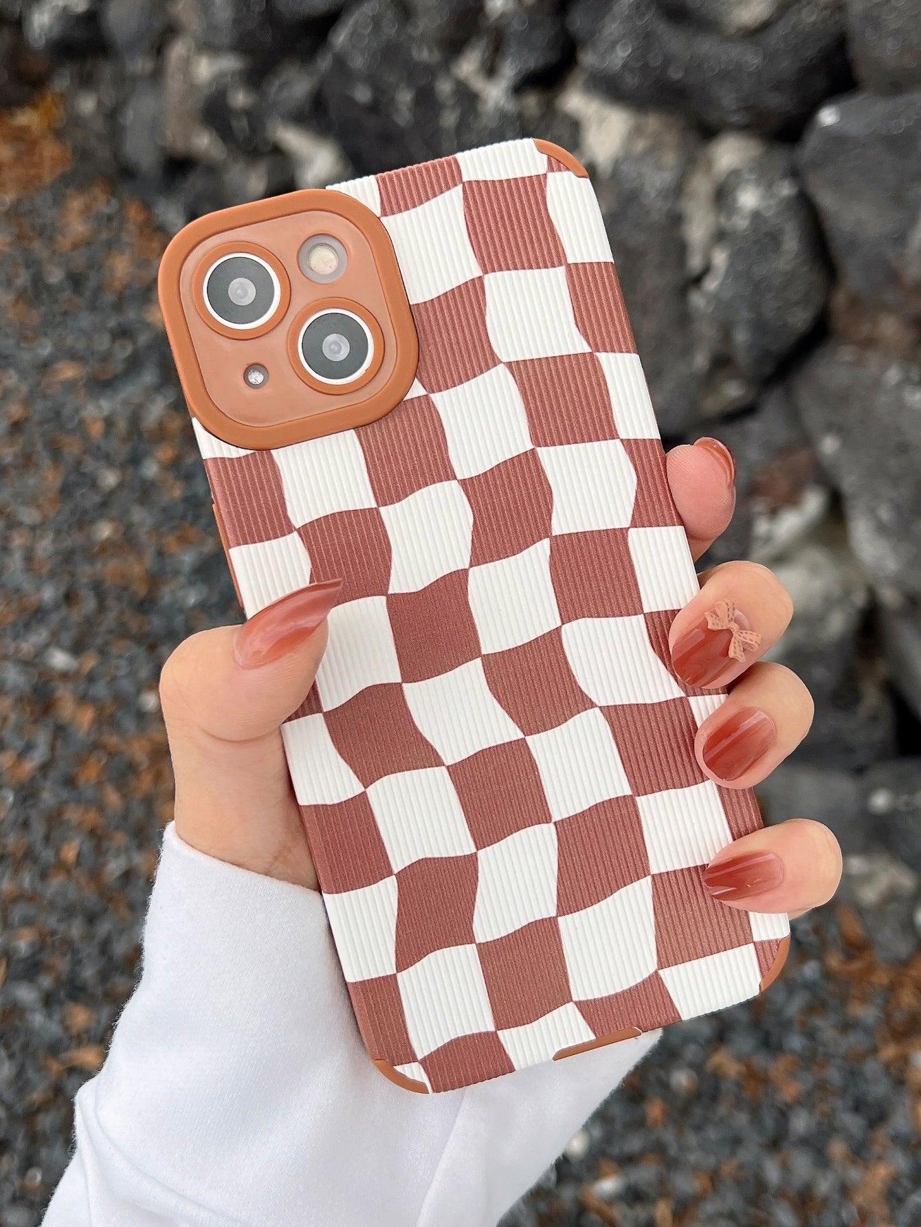 Twisted Checkered Phone Case - Lasercutwraps Shop