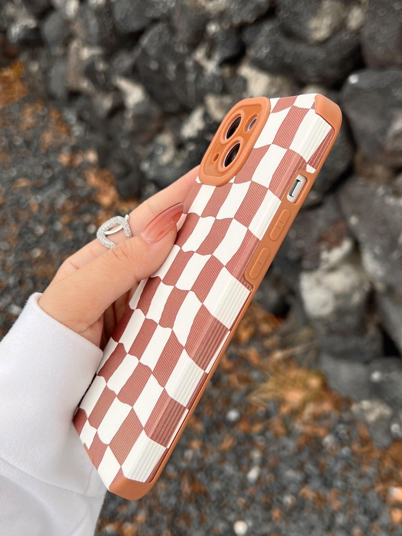 Twisted Checkered Phone Case - Lasercutwraps Shop