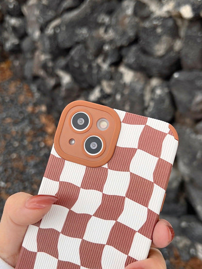 Twisted Checkered Phone Case - Lasercutwraps Shop