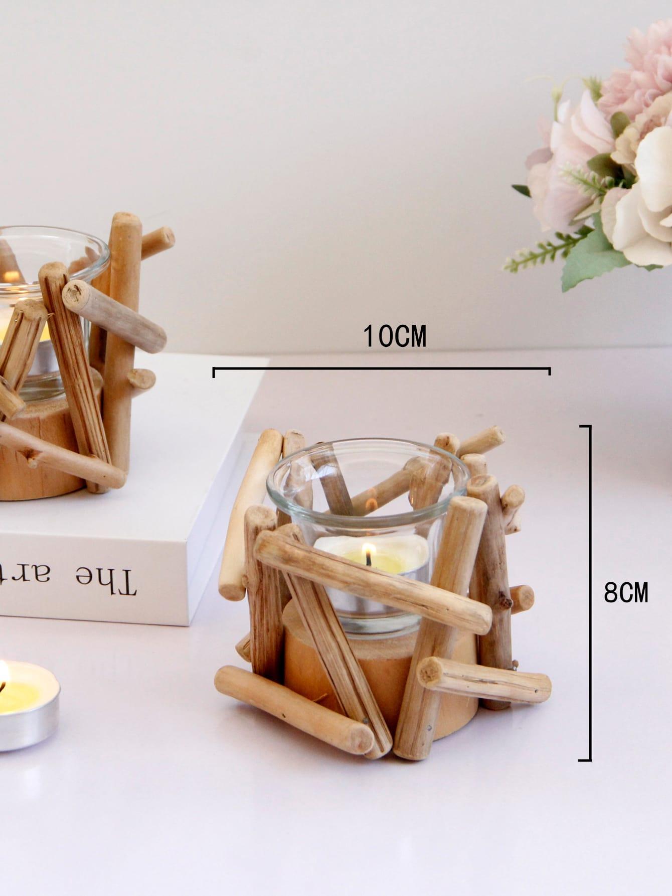 1pc Wooden Candle Holder - Lasercutwraps Shop