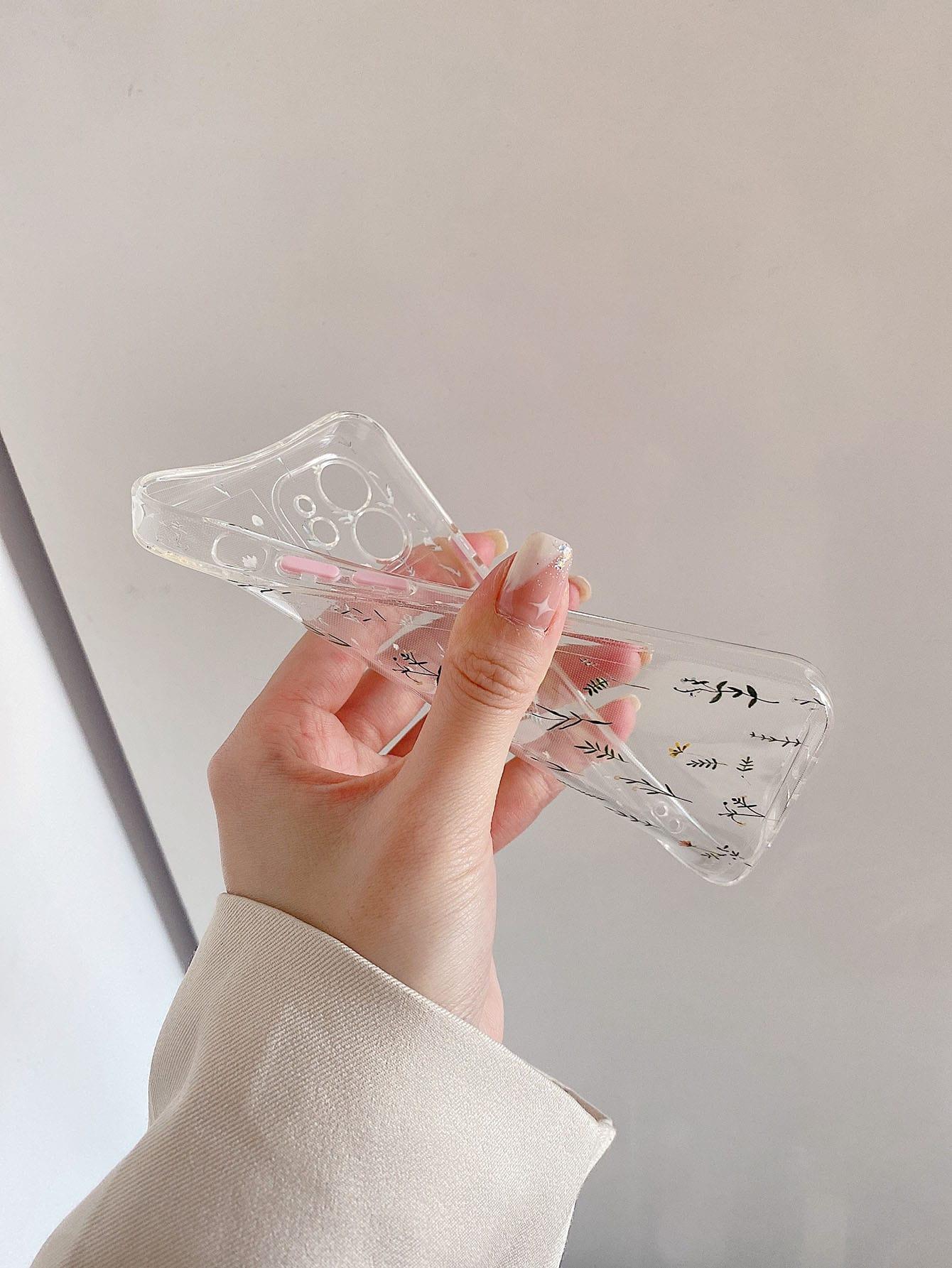 Plants Pattern Clear Phone Case - Lasercutwraps Shop