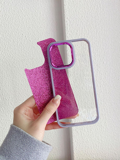 Contrast Frame Clear Phone Case With Laser Paper - Lasercutwraps Shop