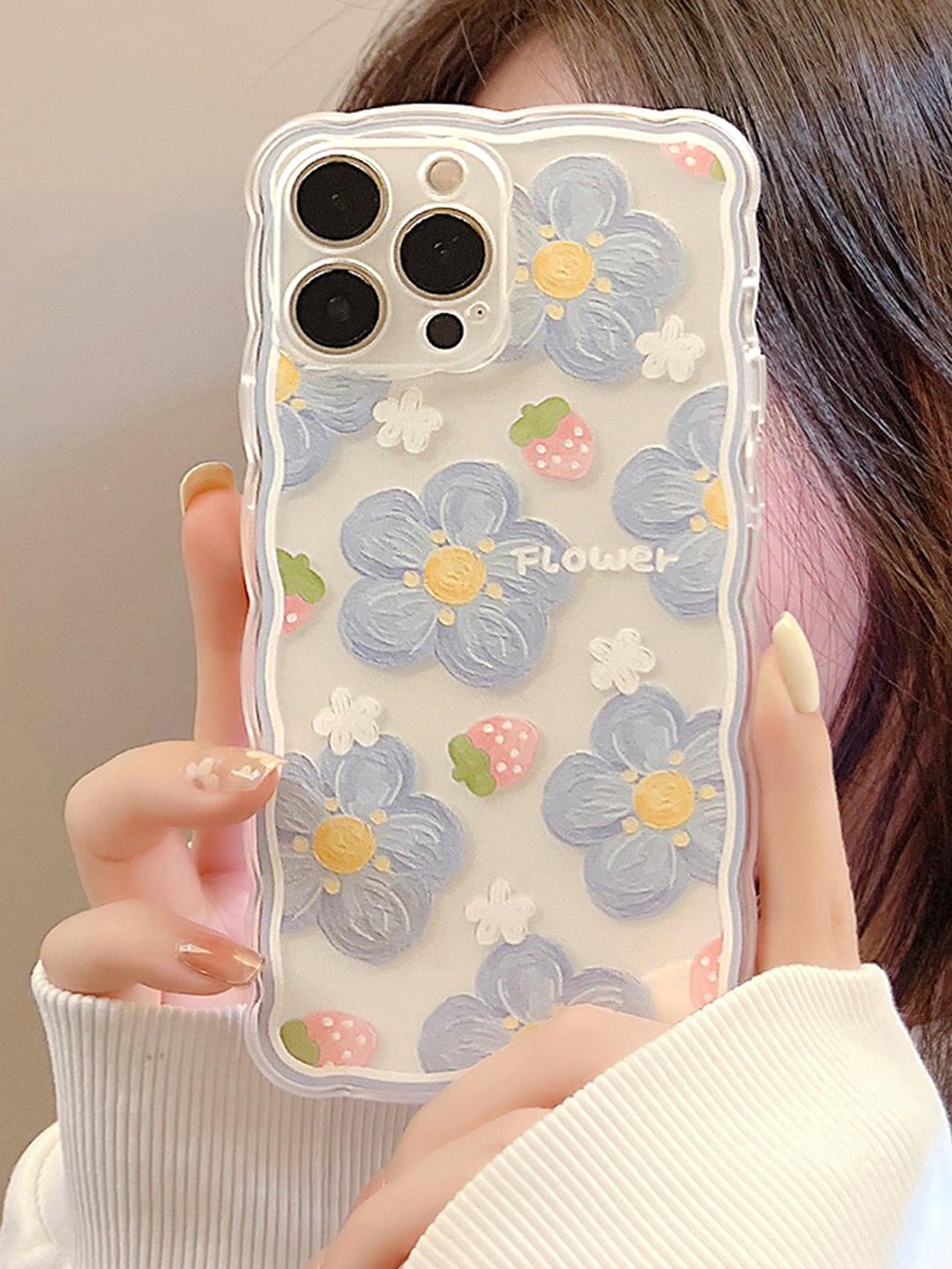 Floral Clear Phone Case Soft iPhone Case - Lasercutwraps Shop