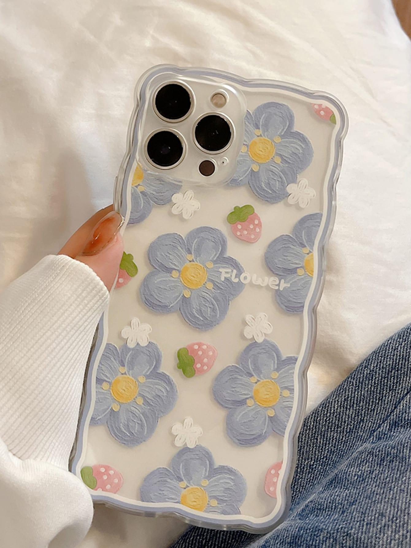 Floral Clear Phone Case Soft iPhone Case - Lasercutwraps Shop