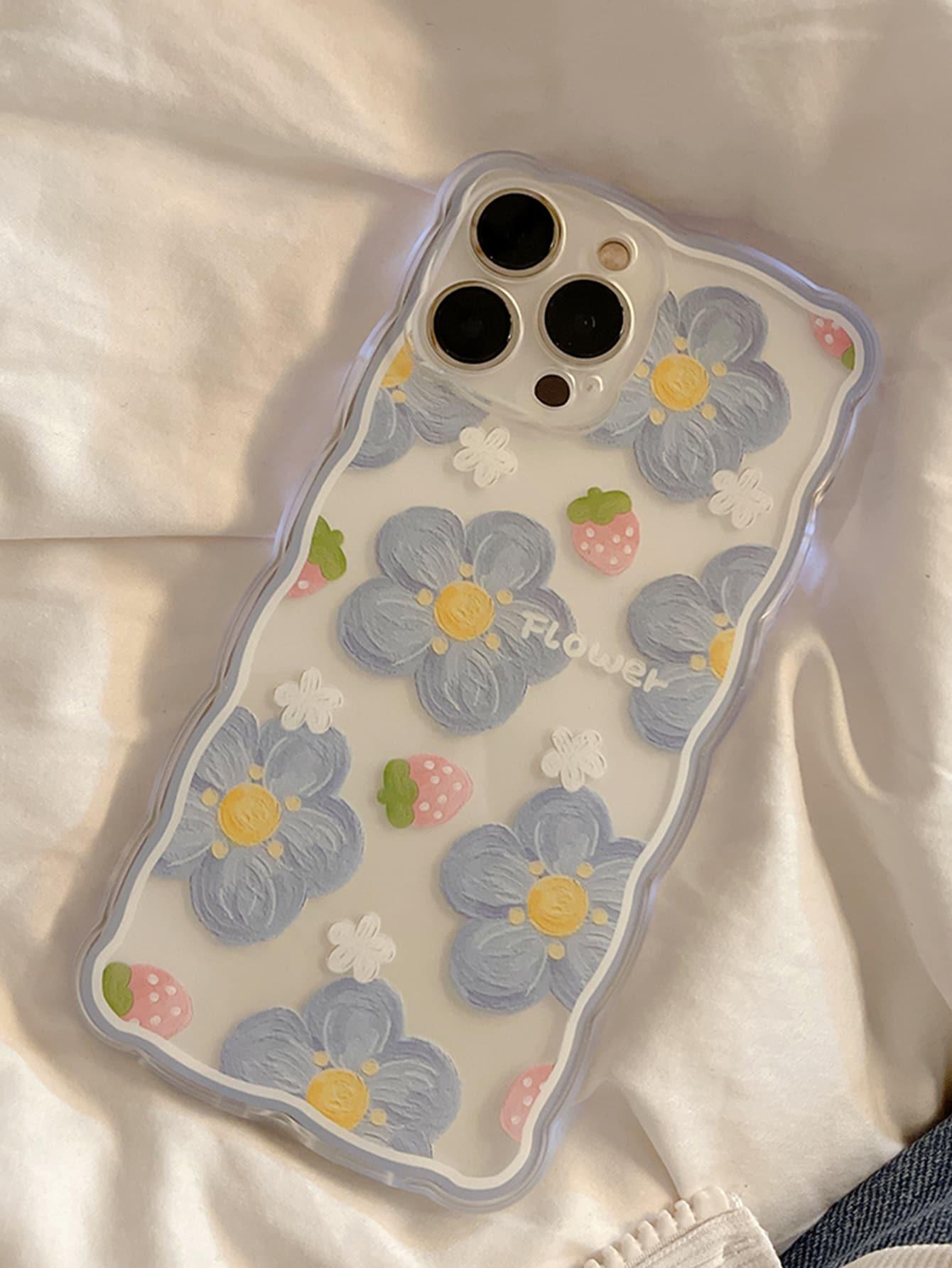 Floral Clear Phone Case Soft iPhone Case - Lasercutwraps Shop