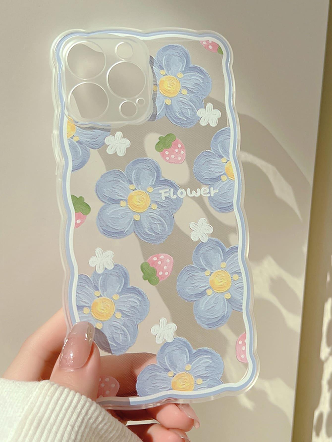 Floral Clear Phone Case Soft iPhone Case - Lasercutwraps Shop