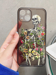 Floral Skeleton Pattern Phone Case - Lasercutwraps Shop