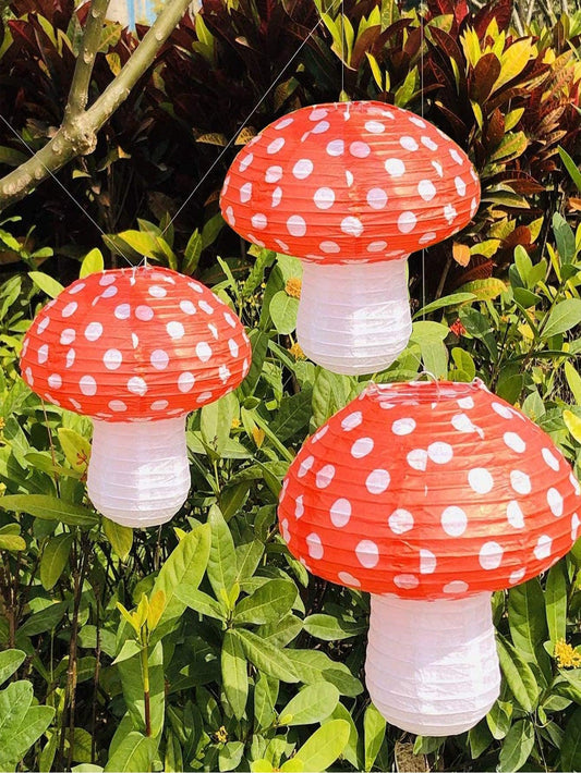 3pcs Mushroom Shaped Paper Lantern - Lasercutwraps Shop