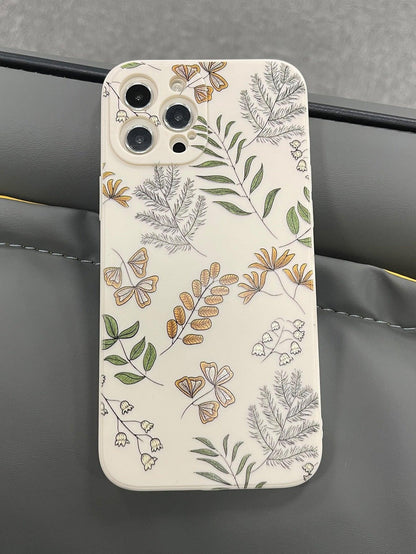 Plants Pattern Phone Case Soft iPhone Case - Lasercutwraps Shop