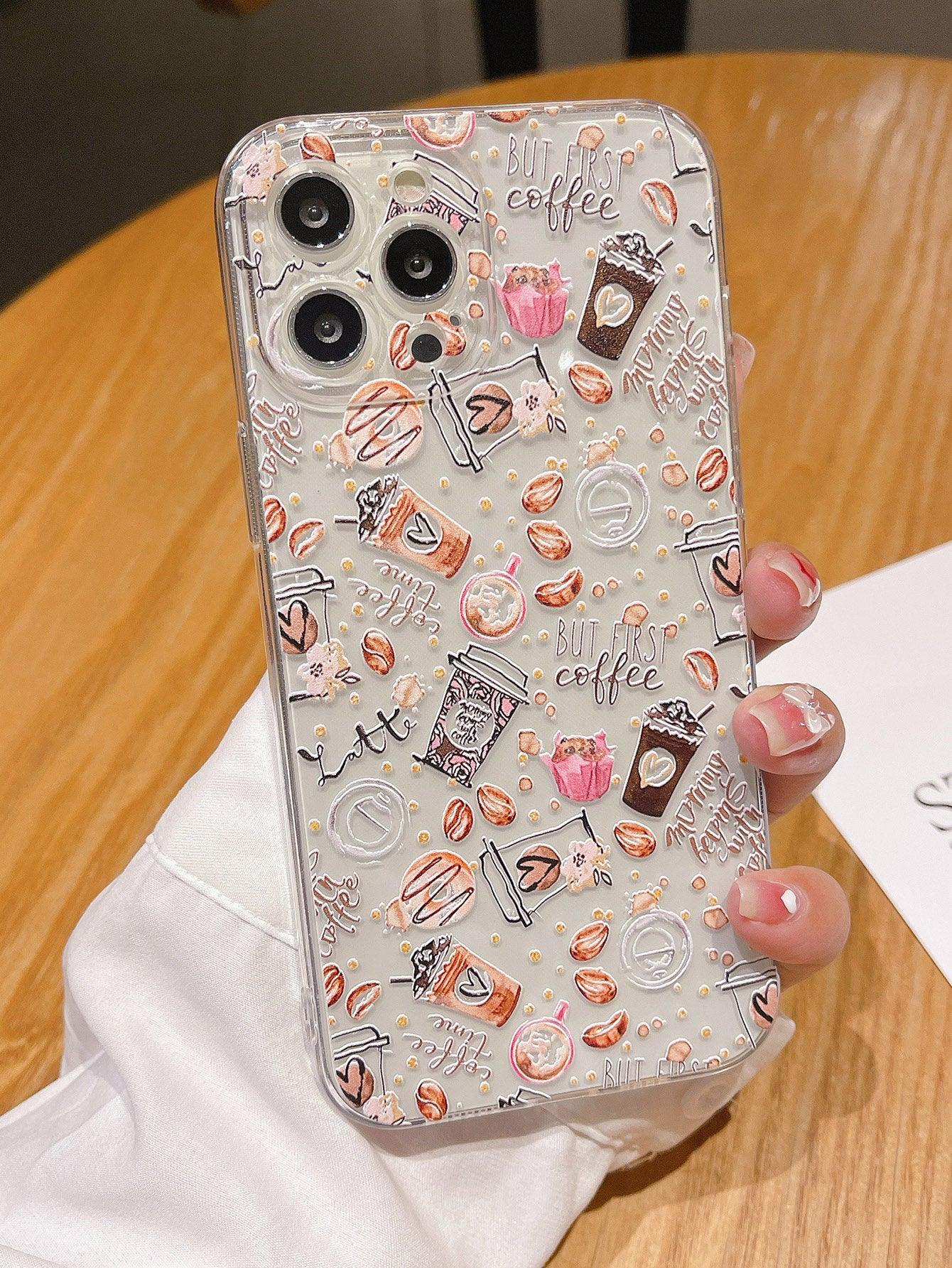 Coffee Pattern Phone Case - Lasercutwraps Shop