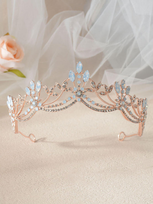 Rhinestone Decor Crown Bridal Headwear - Lasercutwraps Shop