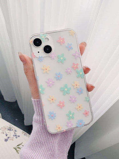 Floral Print Clear Phone Case - Lasercutwraps Shop