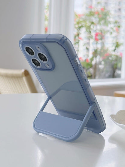 Blue Phone Case With Invisible Desktop Holder - Lasercutwraps Shop