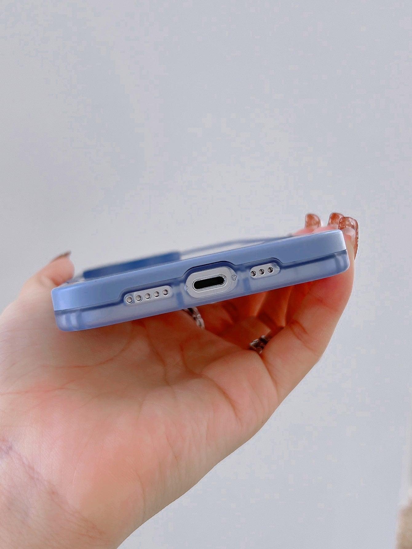 Blue Phone Case With Invisible Desktop Holder - Lasercutwraps Shop