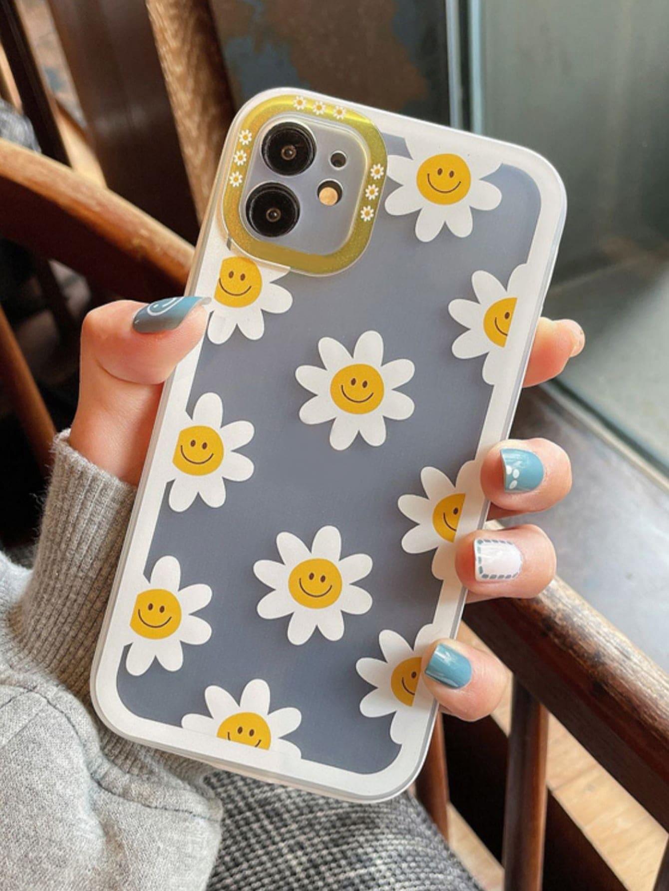 Sunflower Painted Clear Phone Case - Lasercutwraps Shop