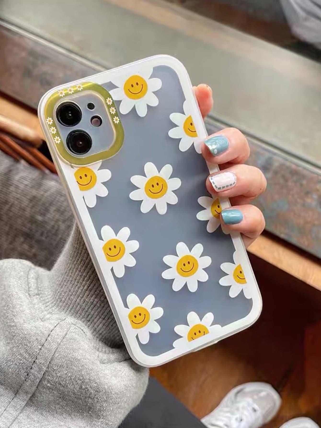 Sunflower Painted Clear Phone Case - Lasercutwraps Shop