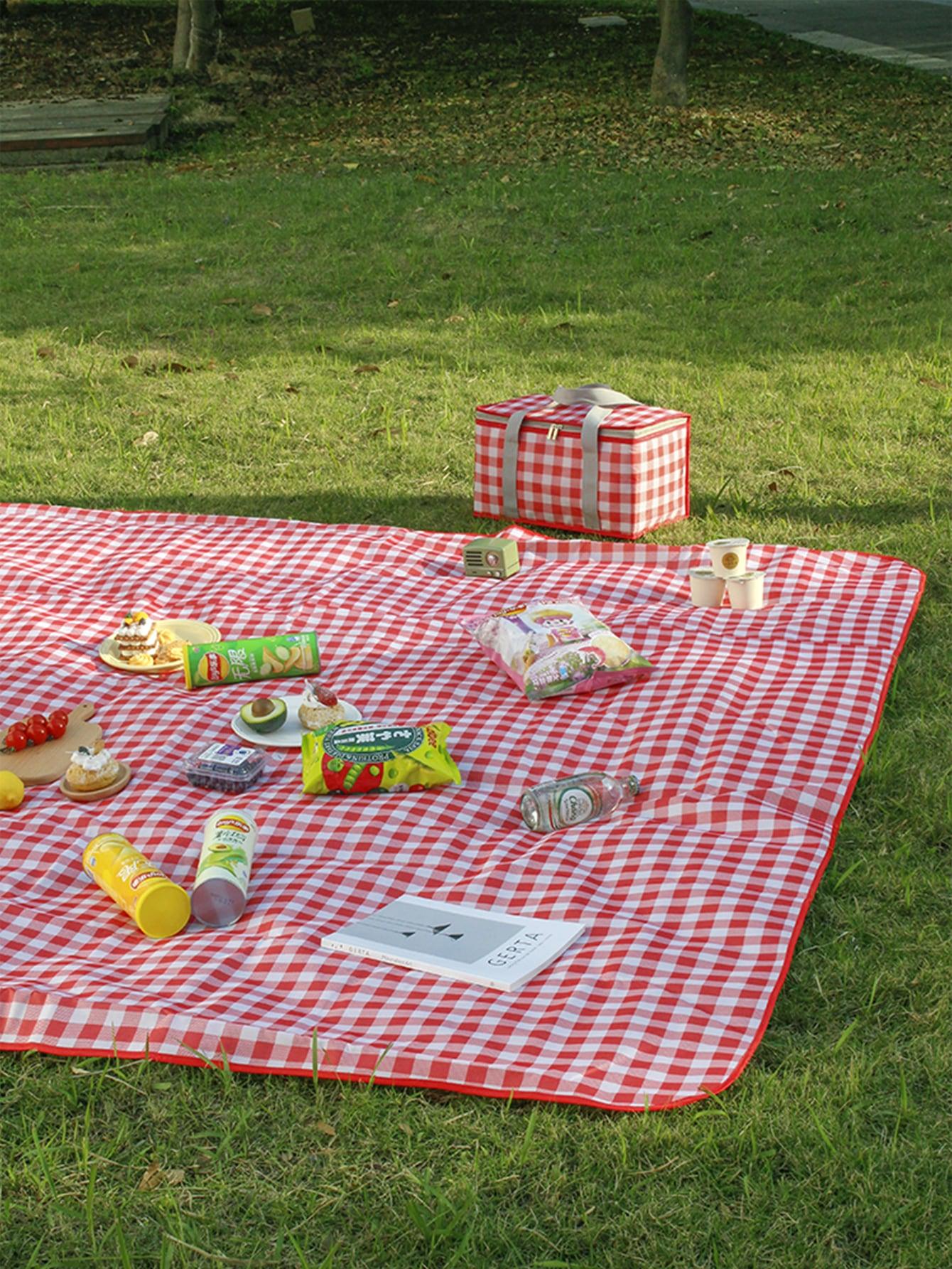 Gingham Print Outdoor Waterproof Picnic Mat - Lasercutwraps Shop