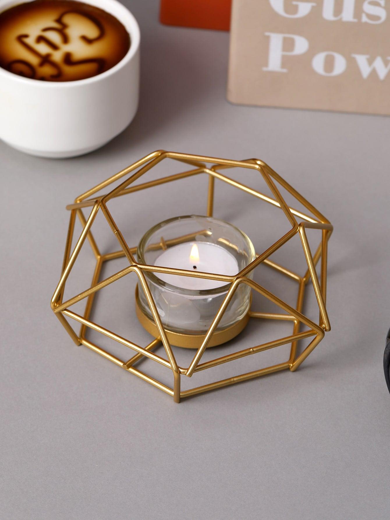 1pc Hollow Out Geometric Design Candle Holder - Lasercutwraps Shop