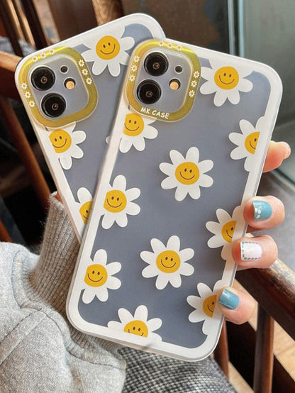 Sunflower Painted Clear Phone Case - Lasercutwraps Shop