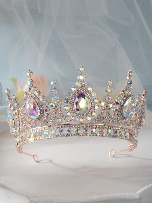 Rhinestone Decor Crown Design Bridal Headband - Lasercutwraps Shop
