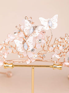 Butterfly & Bead Decor Bridal Headband - Lasercutwraps Shop