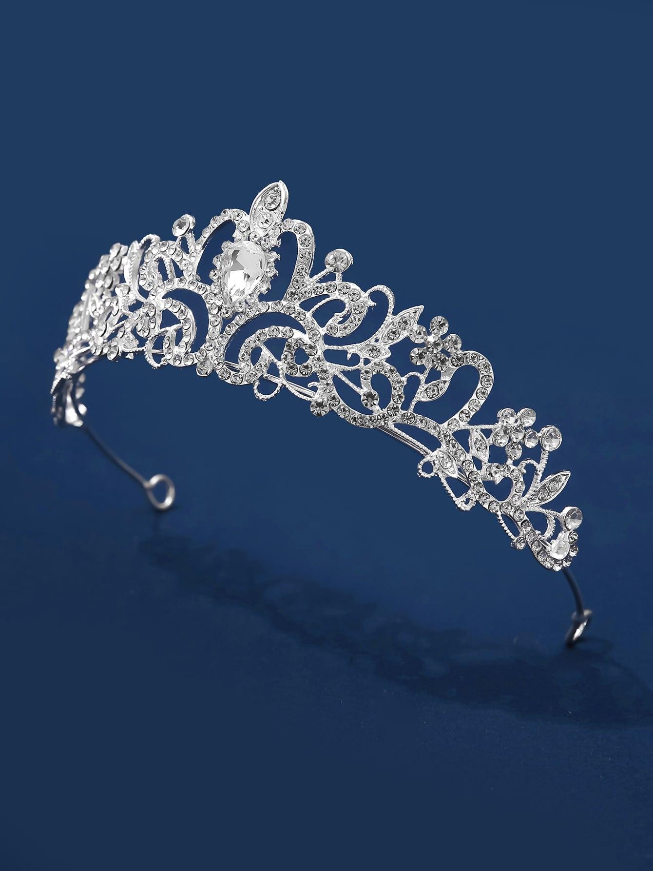 Rhinestone Crown Design Bridal Headband - Lasercutwraps Shop