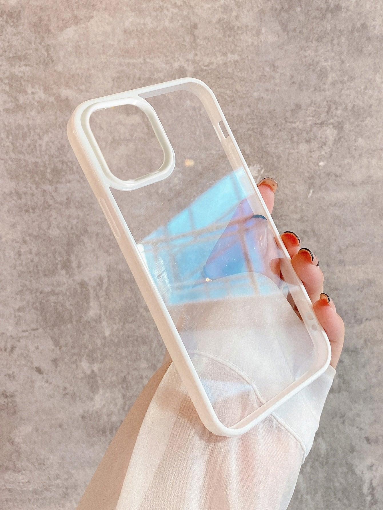 White Contrast Frame Phone Case - Lasercutwraps Shop