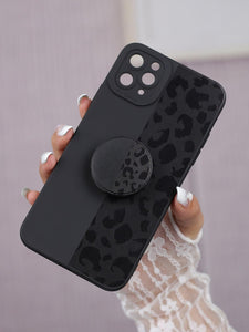 Leopard Phone Case With Stand-Out Phone Grip - Lasercutwraps Shop