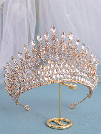 Rhinestone Decor Crown Design Bridal Headband - Lasercutwraps Shop