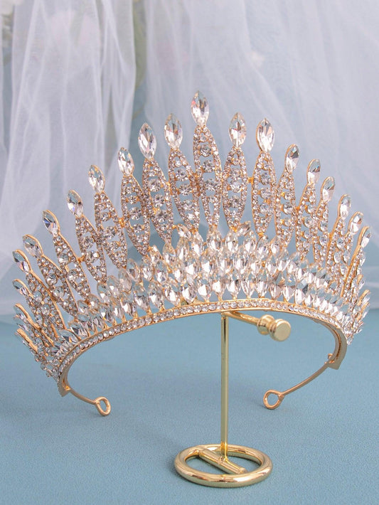 Rhinestone Decor Crown Design Bridal Headband - Lasercutwraps Shop