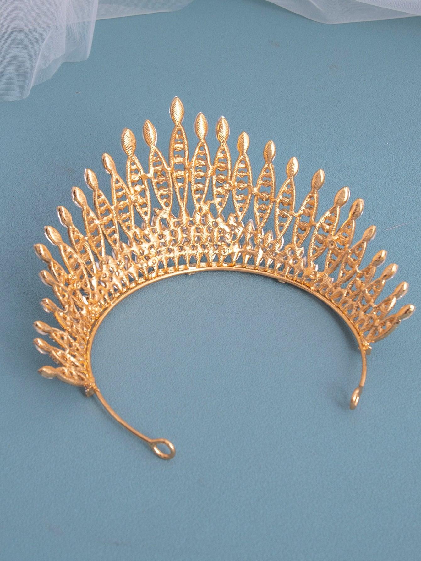 Rhinestone Decor Crown Design Bridal Headband - Lasercutwraps Shop